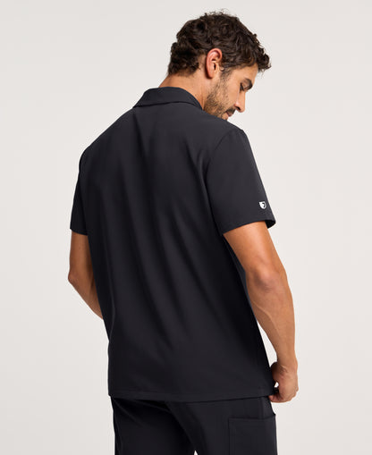 Jaanuu Calderon Polo Scrub Top in Black, product photo 5 of 6