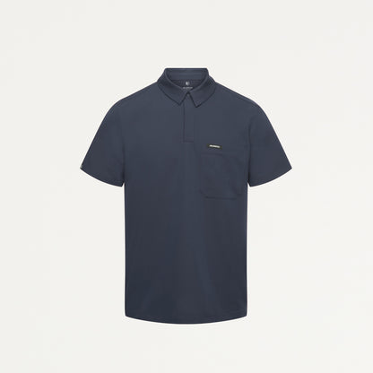 Calderon Polo Scrub Top - Carbon Gray