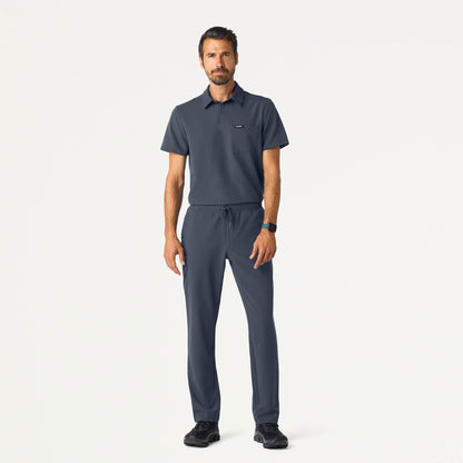 Calderon Polo Scrub Top - Carbon Gray