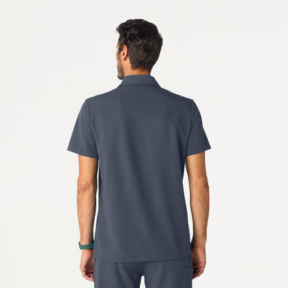 Calderon Polo Scrub Top - Carbon Gray