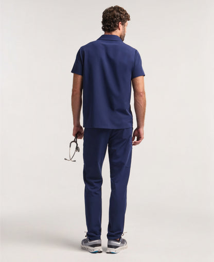 Jaanuu Calderon Polo Scrub Top in Midnight Navy, product photo 6 of 6