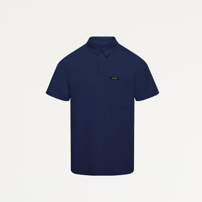Calderon Polo Scrub Top - Midnight Navy