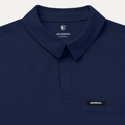 Calderon Polo Scrub Top - Midnight Navy