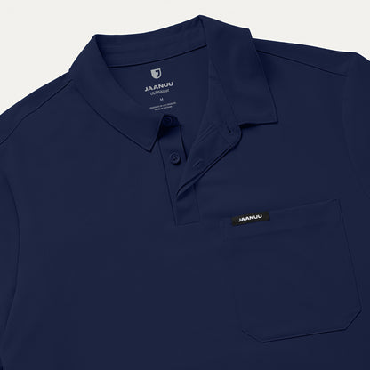 Calderon Polo Scrub Top - Midnight Navy