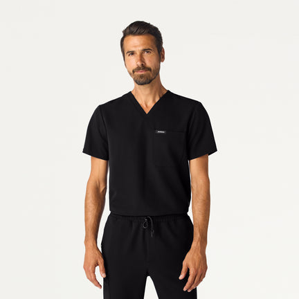 Holmes Slim 1-Pocket Scrub Top - Black