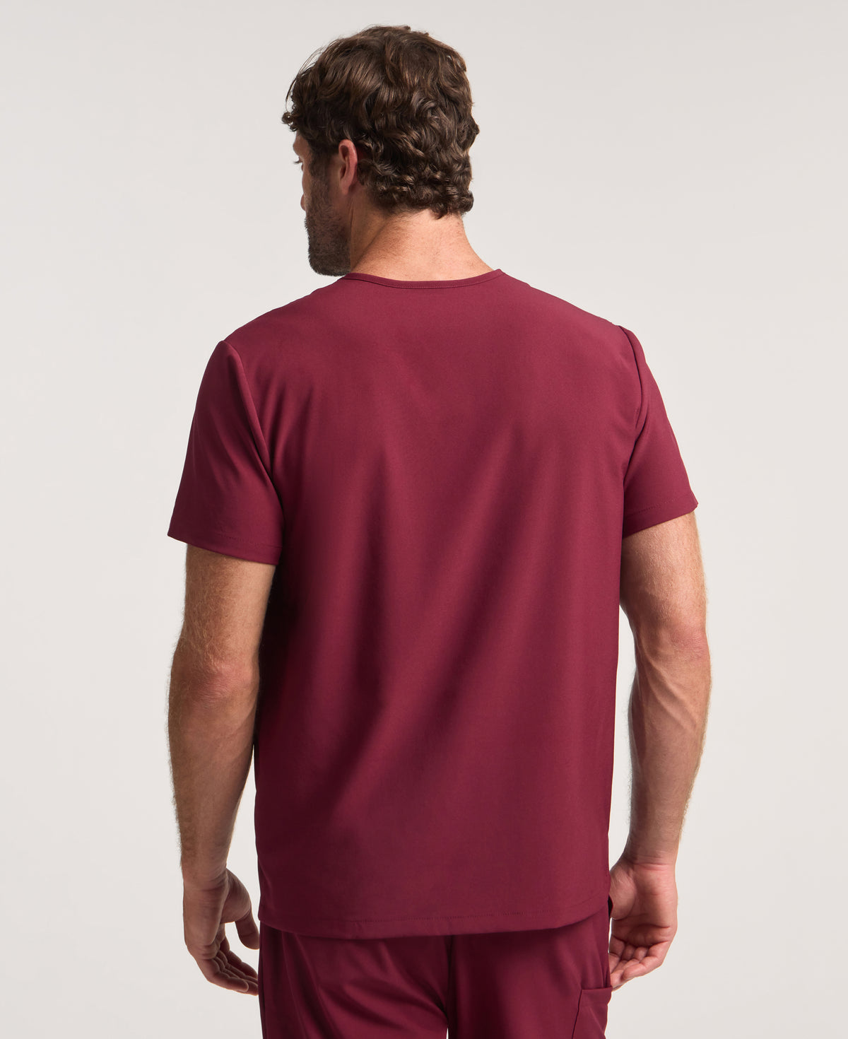 Jaanuu Rhys 1-Pocket Scrub Top in Burgundy, product photo 6 of 6