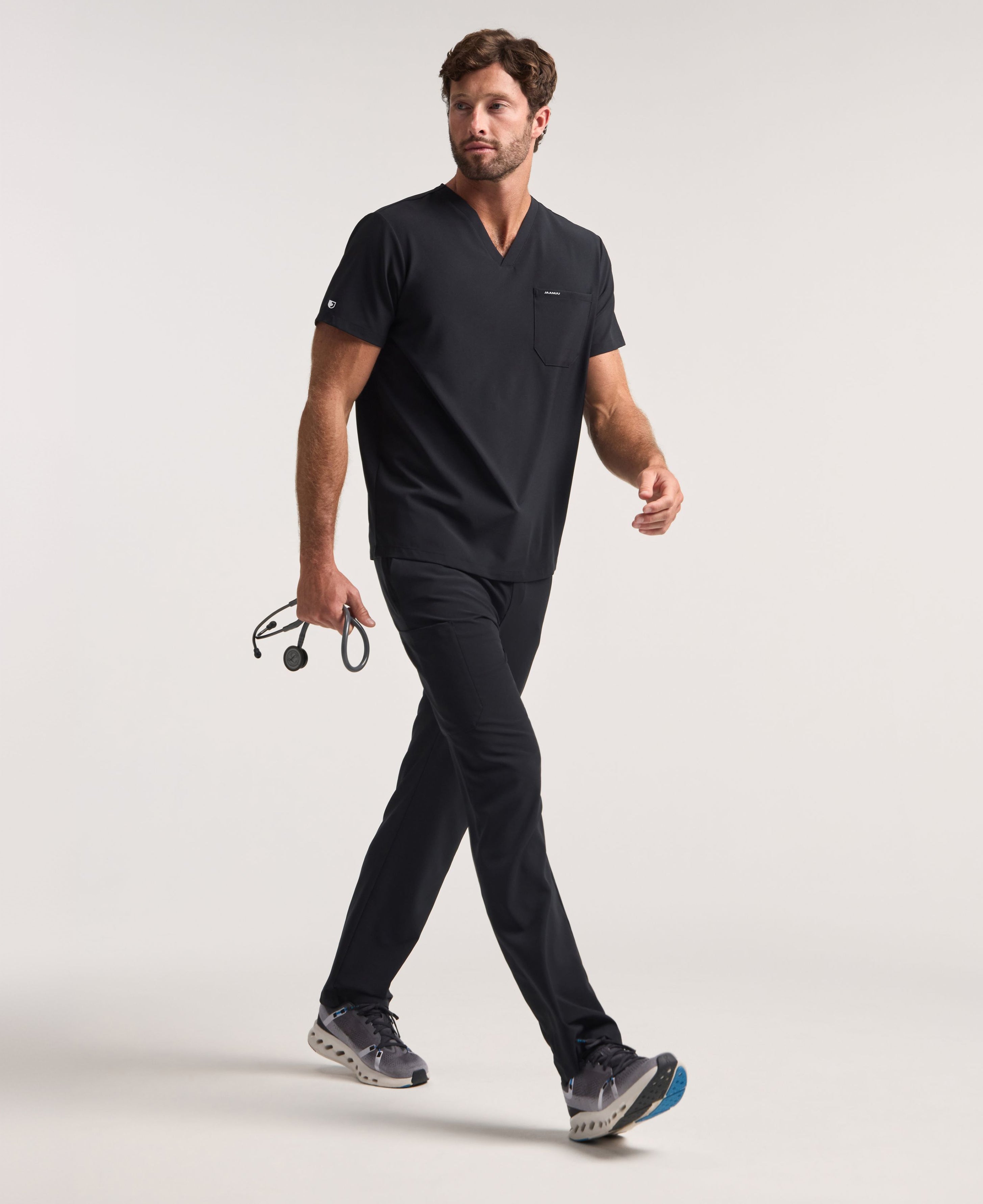 Jaanuu Rhys 1-Pocket Scrub Top in Black, product photo 2 of 6