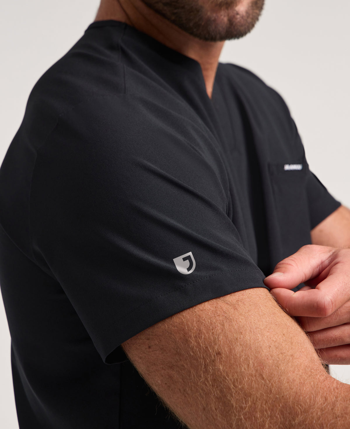 Jaanuu Rhys 1-Pocket Scrub Top in Black, product photo 4 of 6