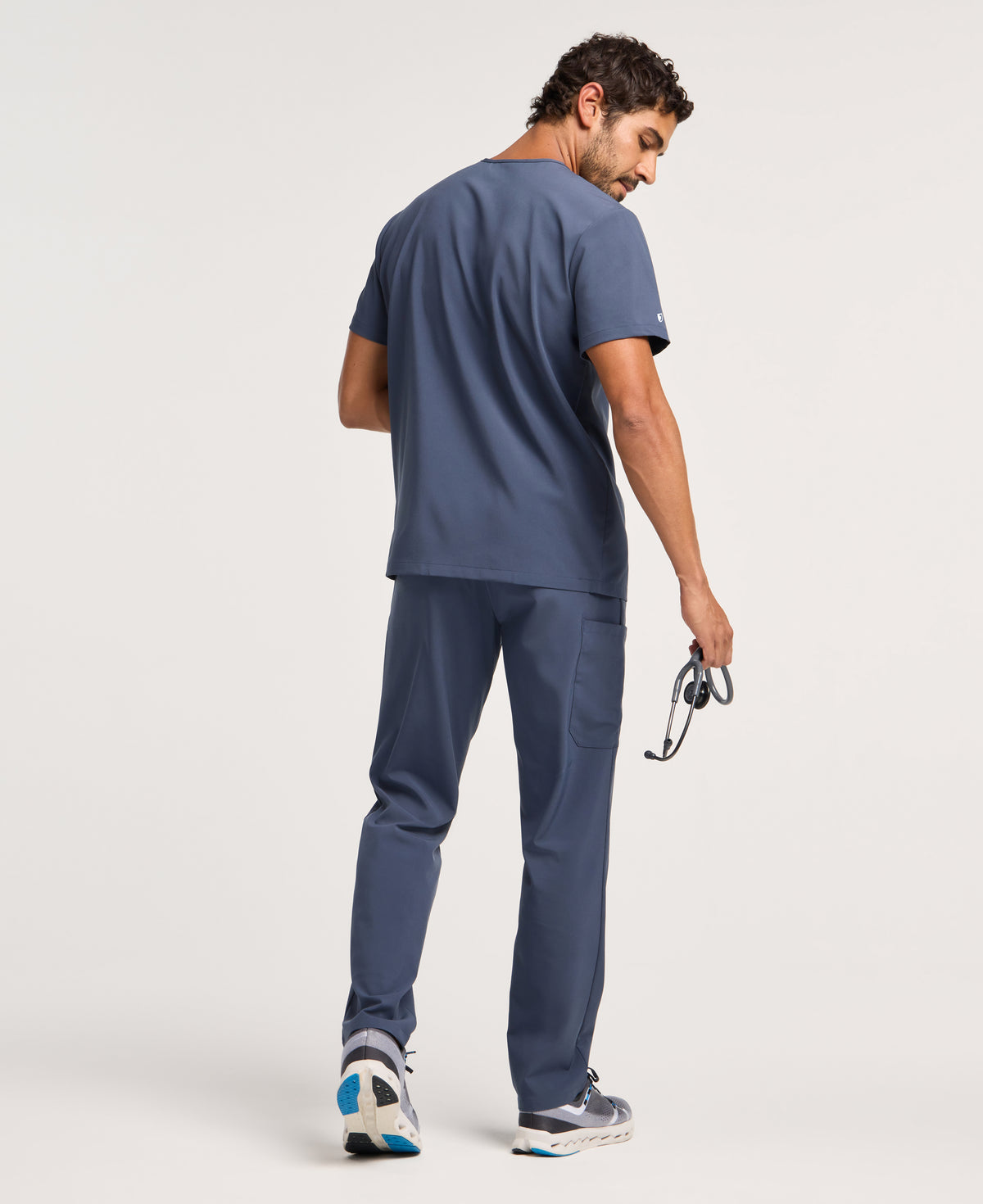 Jaanuu Rhys 1-Pocket Scrub Top in Carbon Gray, product photo 5 of 6