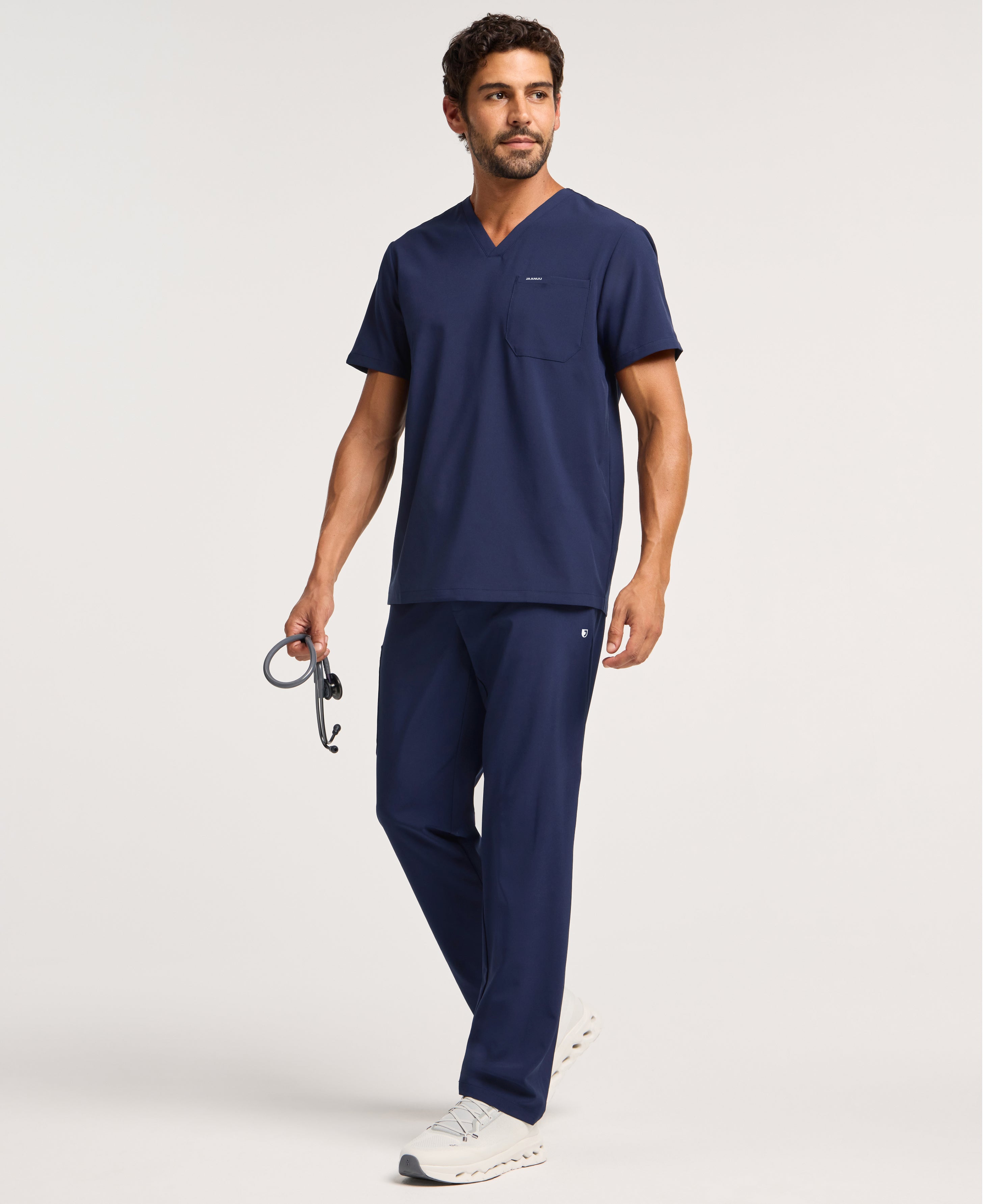 Jaanuu Rhys 1-Pocket Scrub Top in Midnight Navy, product photo 1 of 6