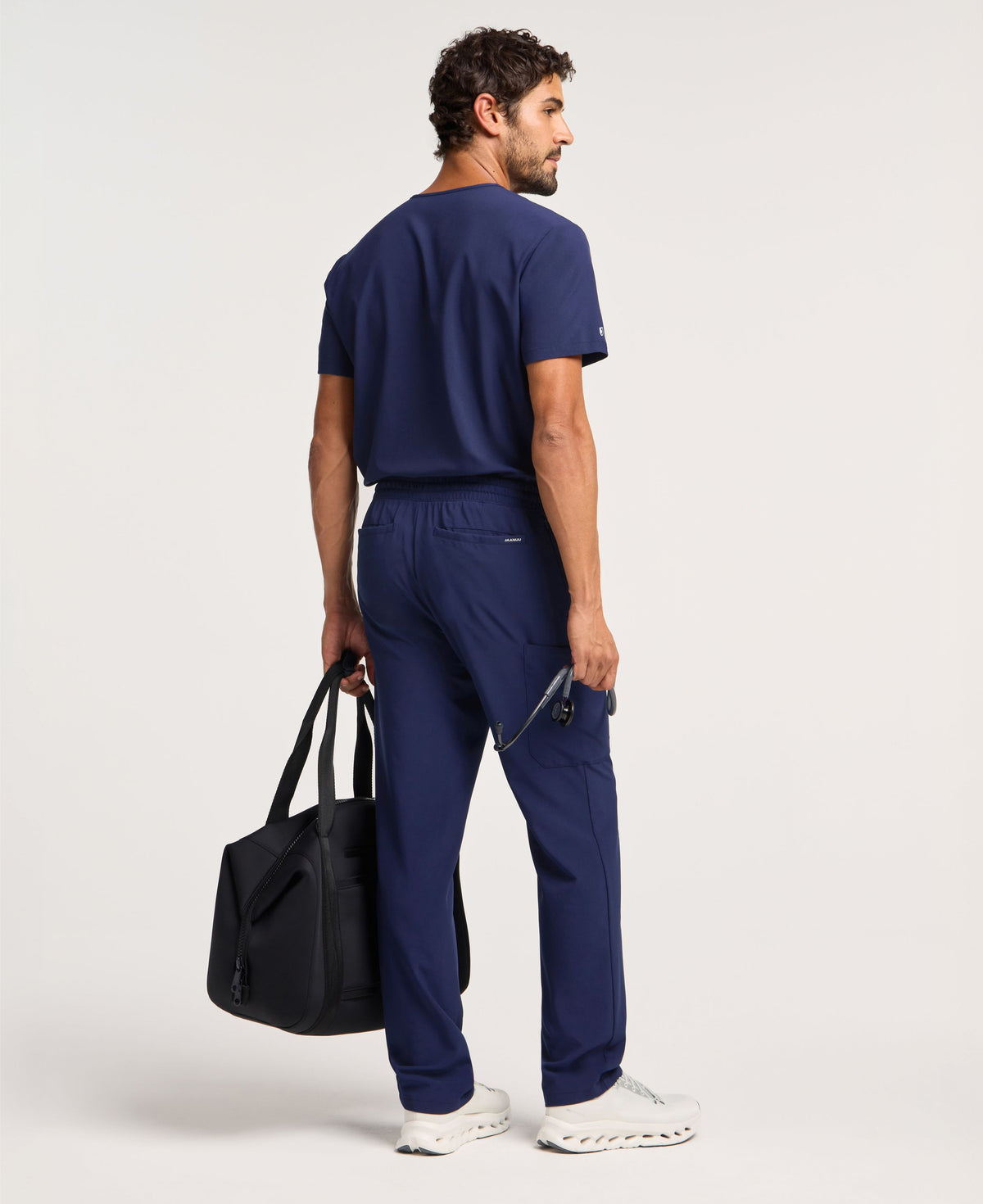 Jaanuu Rhys 1-Pocket Scrub Top in Midnight Navy, product photo 4 of 6