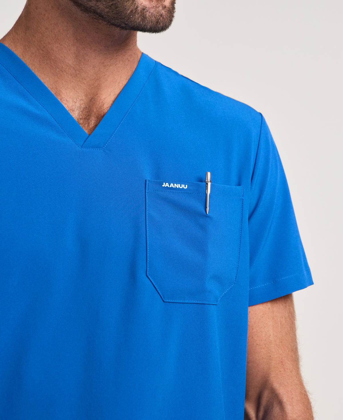 Jaanuu Rhys 1-Pocket Scrub Top in Royal Blue, product photo 3 of 6