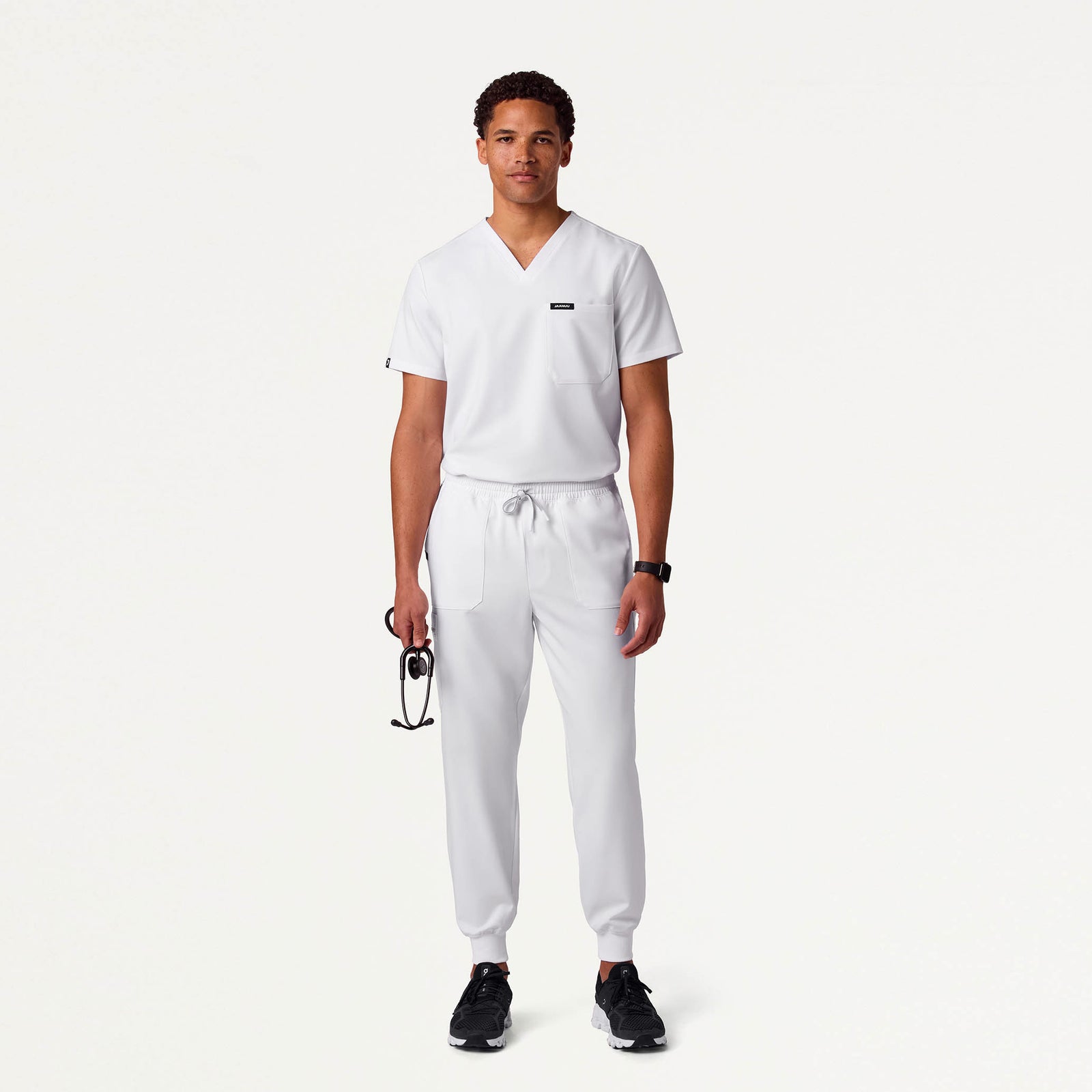 Osmo 8-Pocket Cargo Scrub Jogger - White