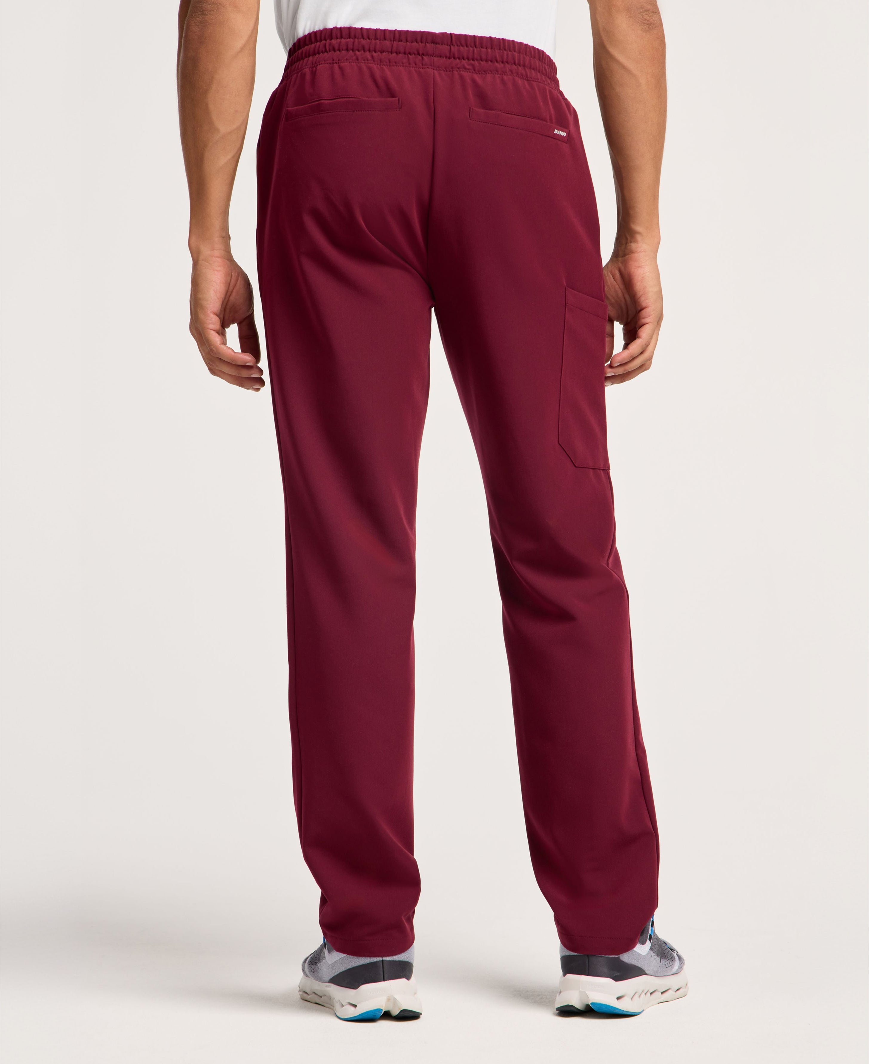 Jaanuu Rhodes Straight-Leg Scrub Pant in Burgundy, product photo 3 of 6