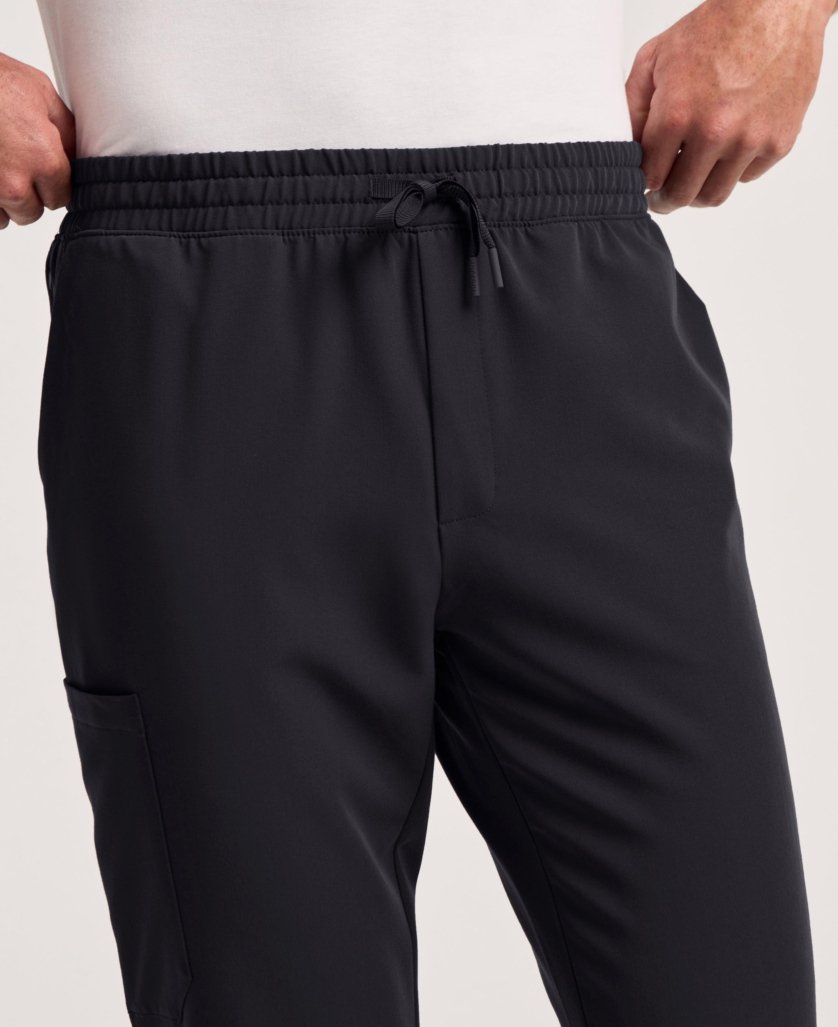 Jaanuu Rhodes Straight-Leg Scrub Pant in Black, product photo 6 of 6
