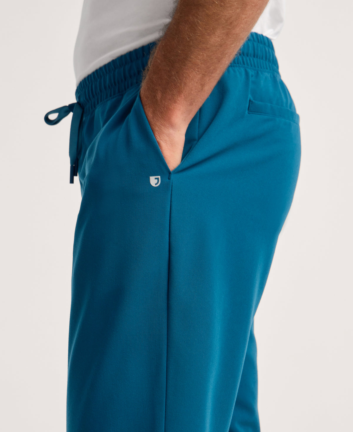 Jaanuu Rhodes Straight-Leg Scrub Pant in Caribbean Blue, product photo 2 of 6