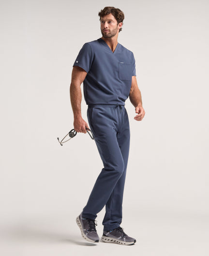 Jaanuu Rhodes Straight-Leg Scrub Pant in Carbon Gray, product photo 1 of 6