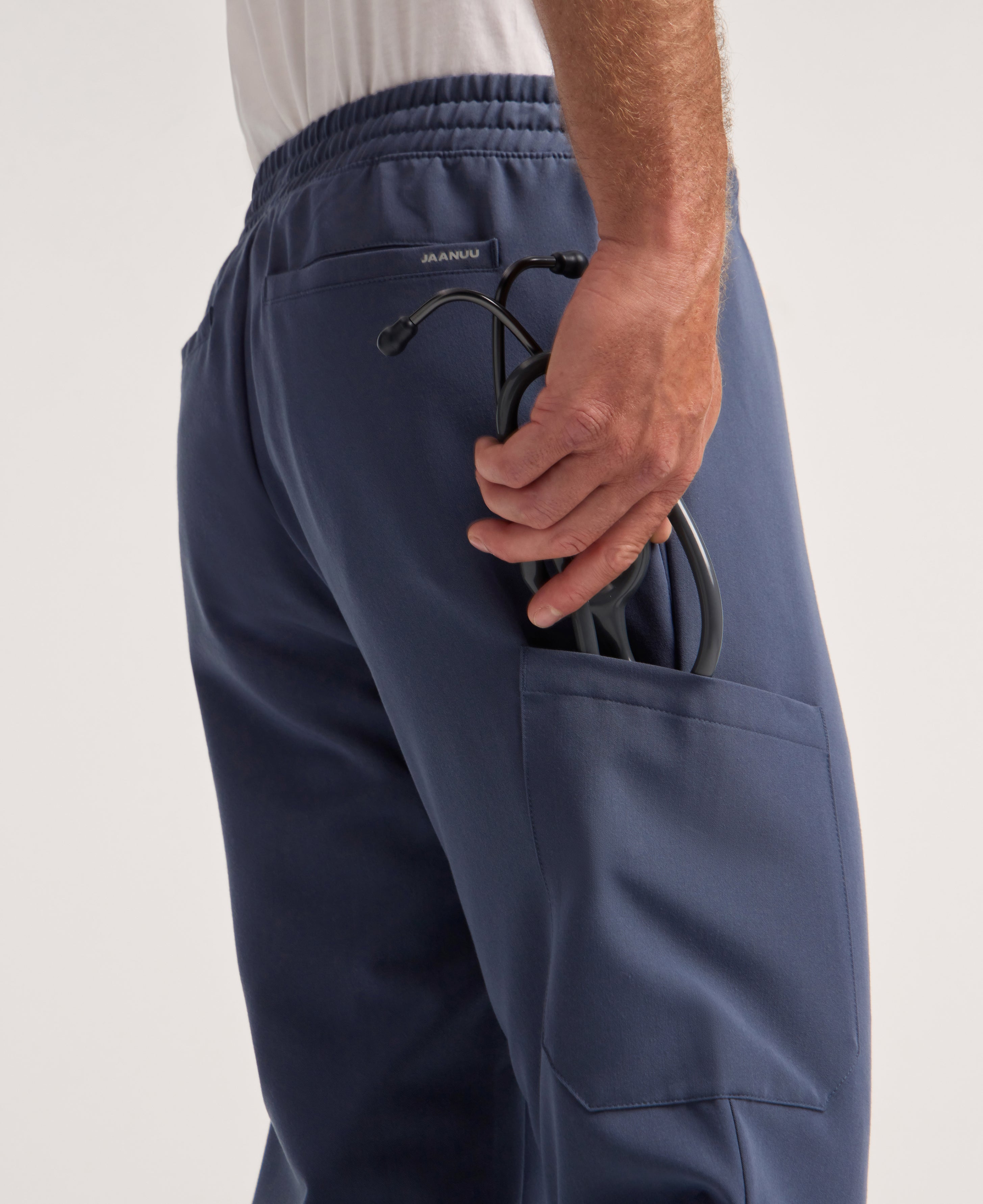 Jaanuu Rhodes Straight-Leg Scrub Pant in Carbon Gray, product photo 5 of 6
