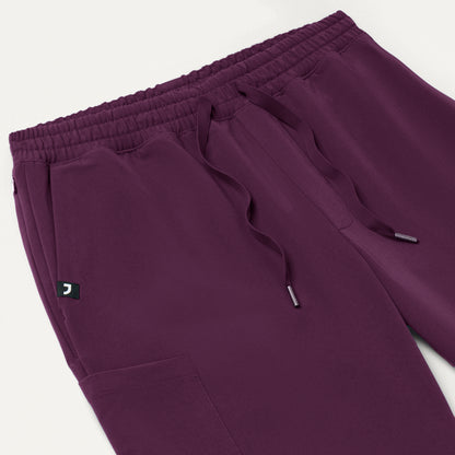 Rhodes Everyday Straight-Leg Scrub Pant - Deep Eggplant