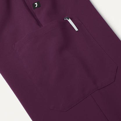 Rhodes Everyday Straight-Leg Scrub Pant - Deep Eggplant