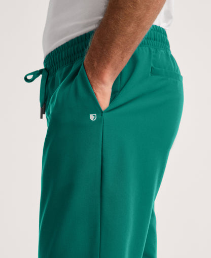 Jaanuu Rhodes Straight-Leg Scrub Pant in Hunter Green, product photo 2 of 6