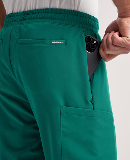 Jaanuu Rhodes Straight-Leg Scrub Pant in Hunter Green, product photo 4 of 6