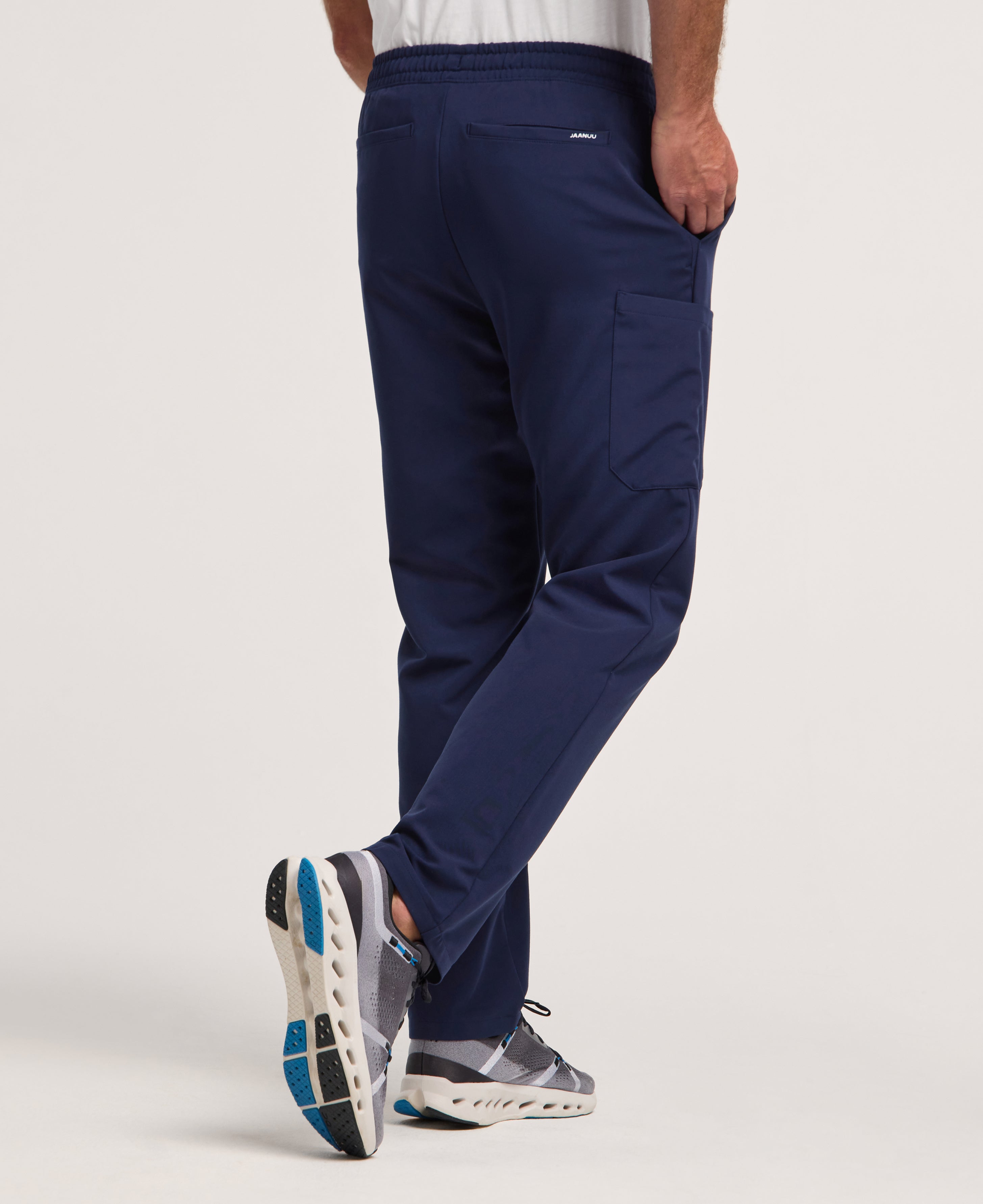 Jaanuu Rhodes Straight-Leg Scrub Pant in Midnight Navy, product photo 3 of 6