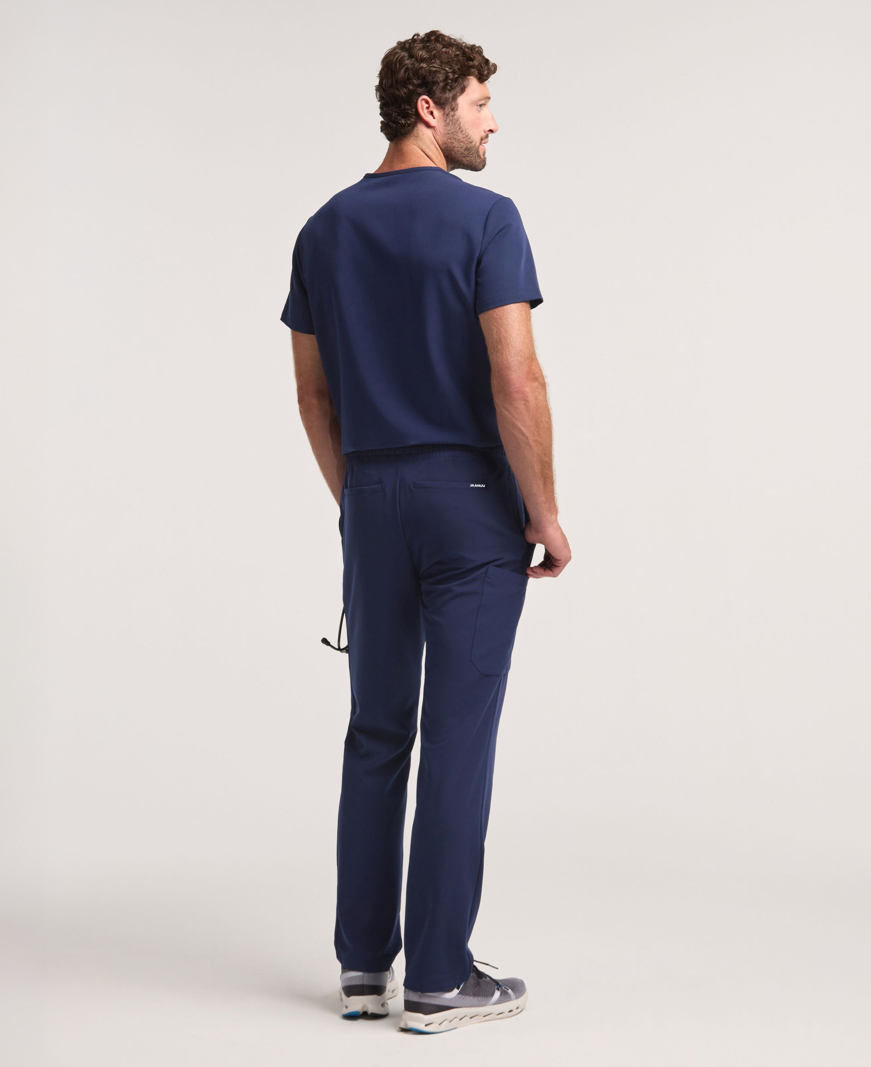 Jaanuu Rhodes Straight-Leg Scrub Pant in Midnight Navy, product photo 6 of 6
