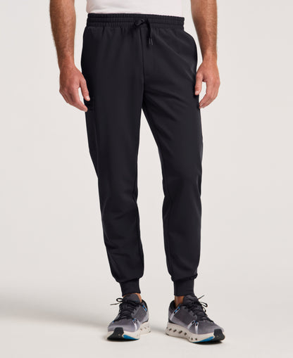 Jaanuu Osmo 8-Pocket Scrub Jogger in Black, product photo 5 of 6