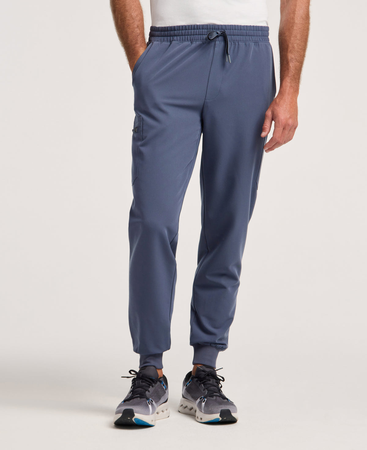 Jaanuu Osmo 8-Pocket Scrub Jogger in Carbon Gray, product photo 1 of 6