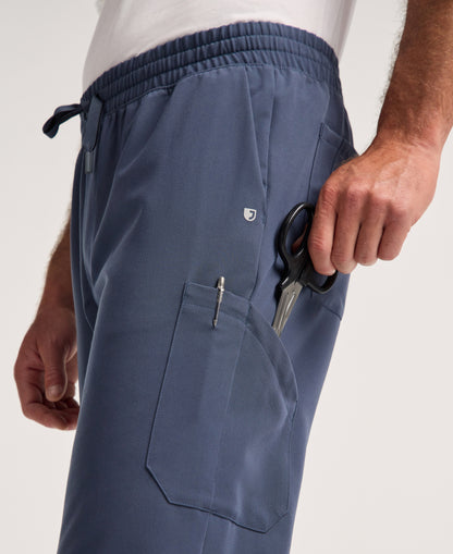 Jaanuu Osmo 8-Pocket Scrub Jogger in Carbon Gray, product photo 2 of 6