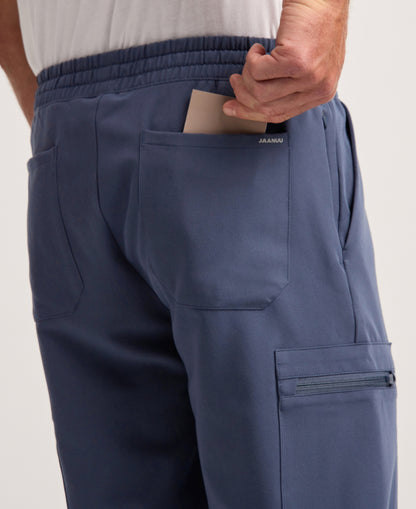 Jaanuu Osmo 8-Pocket Scrub Jogger in Carbon Gray, product photo 3 of 6