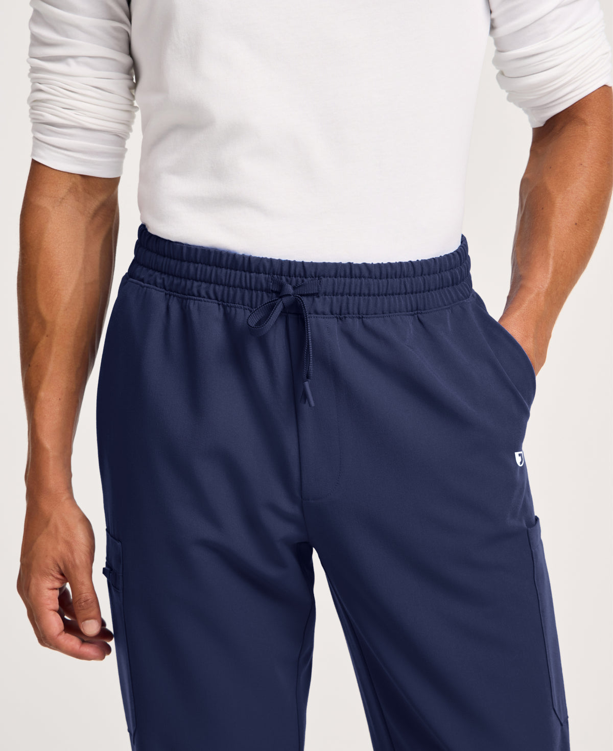 Jaanuu Osmo 8-Pocket Scrub Jogger in Midnight Navy, product photo 4 of 6