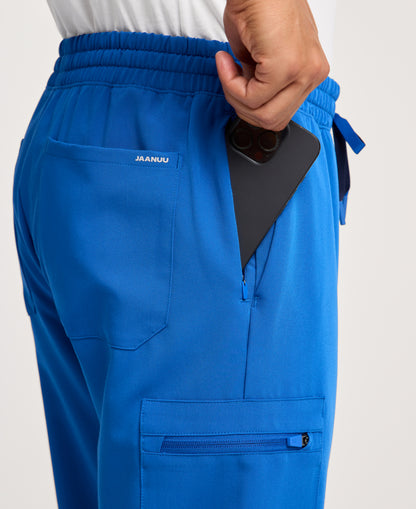 Jaanuu Osmo 8-Pocket Scrub Jogger in Royal Blue, product photo 2 of 6