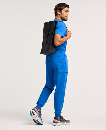 Jaanuu Osmo 8-Pocket Scrub Jogger in Royal Blue, product photo 5 of 6