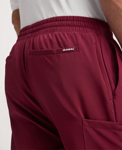 Jaanuu Brooks Straight-Leg Scrub Pant in Burgundy, product photo 6 of 6