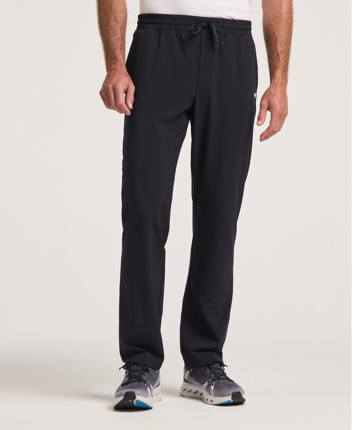 Jaanuu Brooks Straight-Leg Scrub Pant in Black, product photo 1 of 6