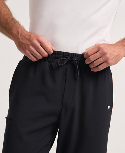 Jaanuu Brooks Straight-Leg Scrub Pant in Black, product photo 3 of 6