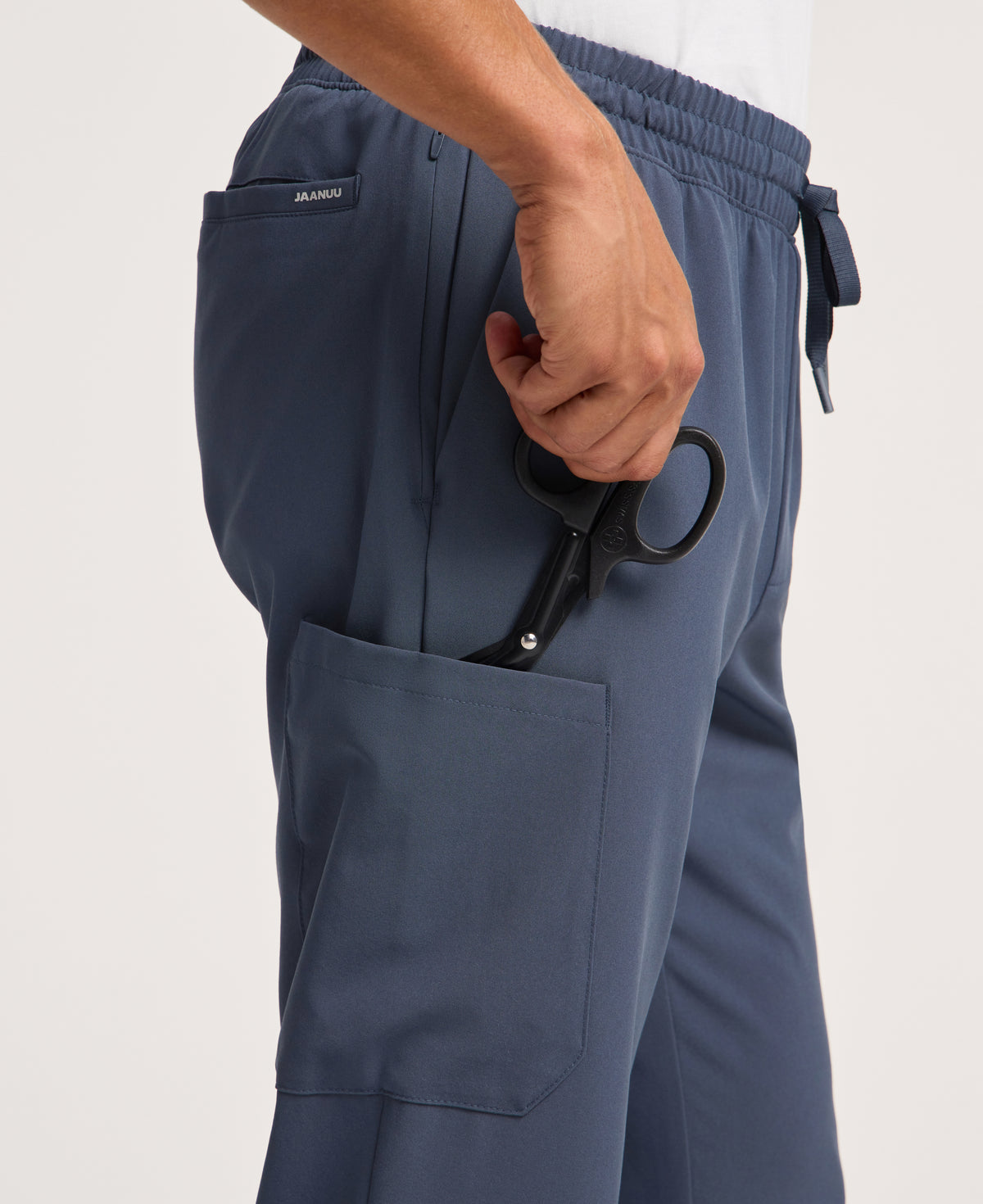 Jaanuu Brooks Straight-Leg Scrub Pant in Carbon Gray, product photo 5 of 6