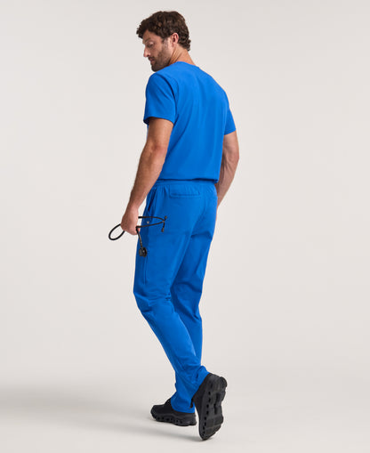 Jaanuu Brooks Straight-Leg Scrub Pant in Royal Blue, product photo 4 of 6