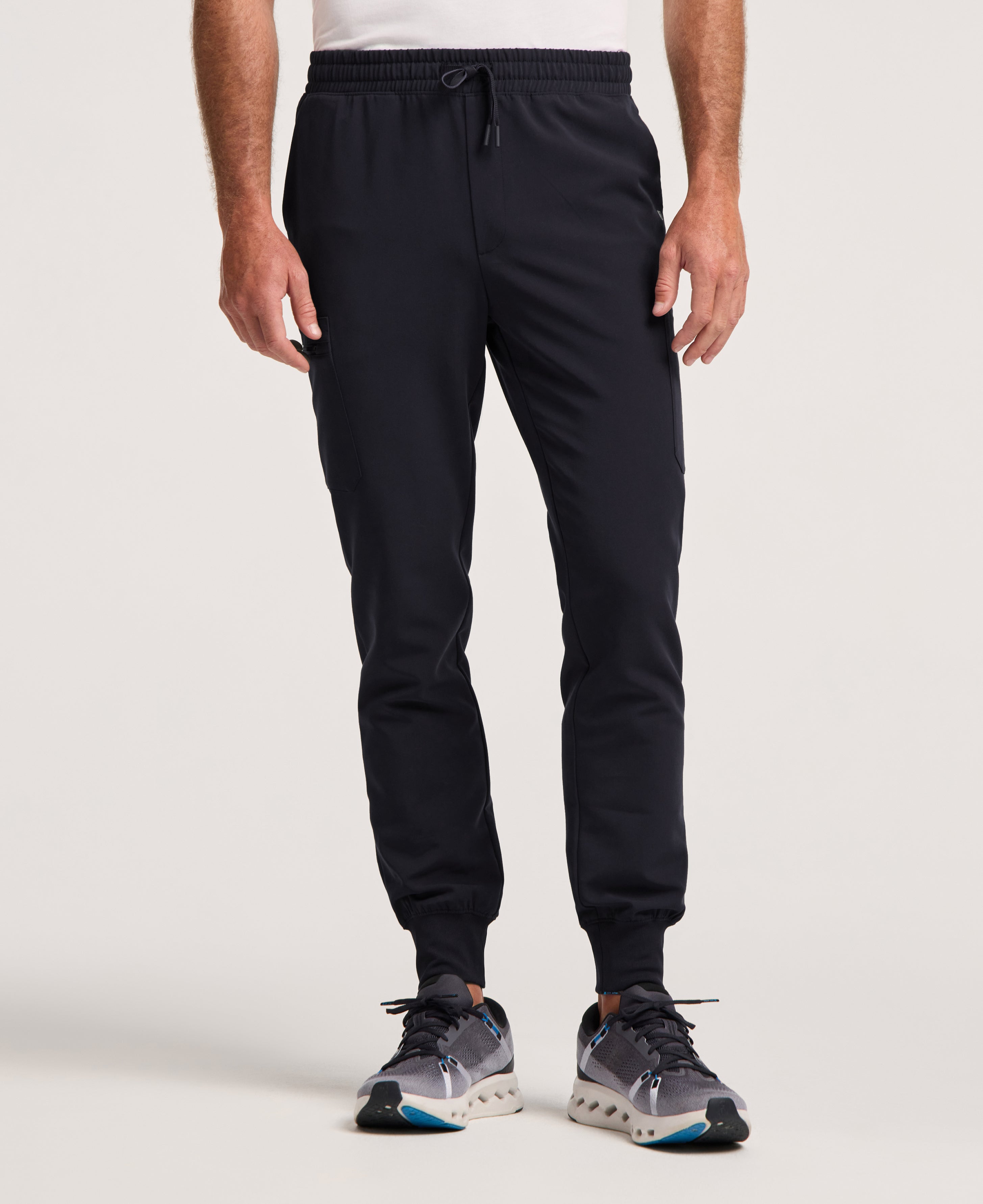 Jaanuu Osmo Slim 8-Pocket Scrub Jogger in Black, product photo 1 of 6