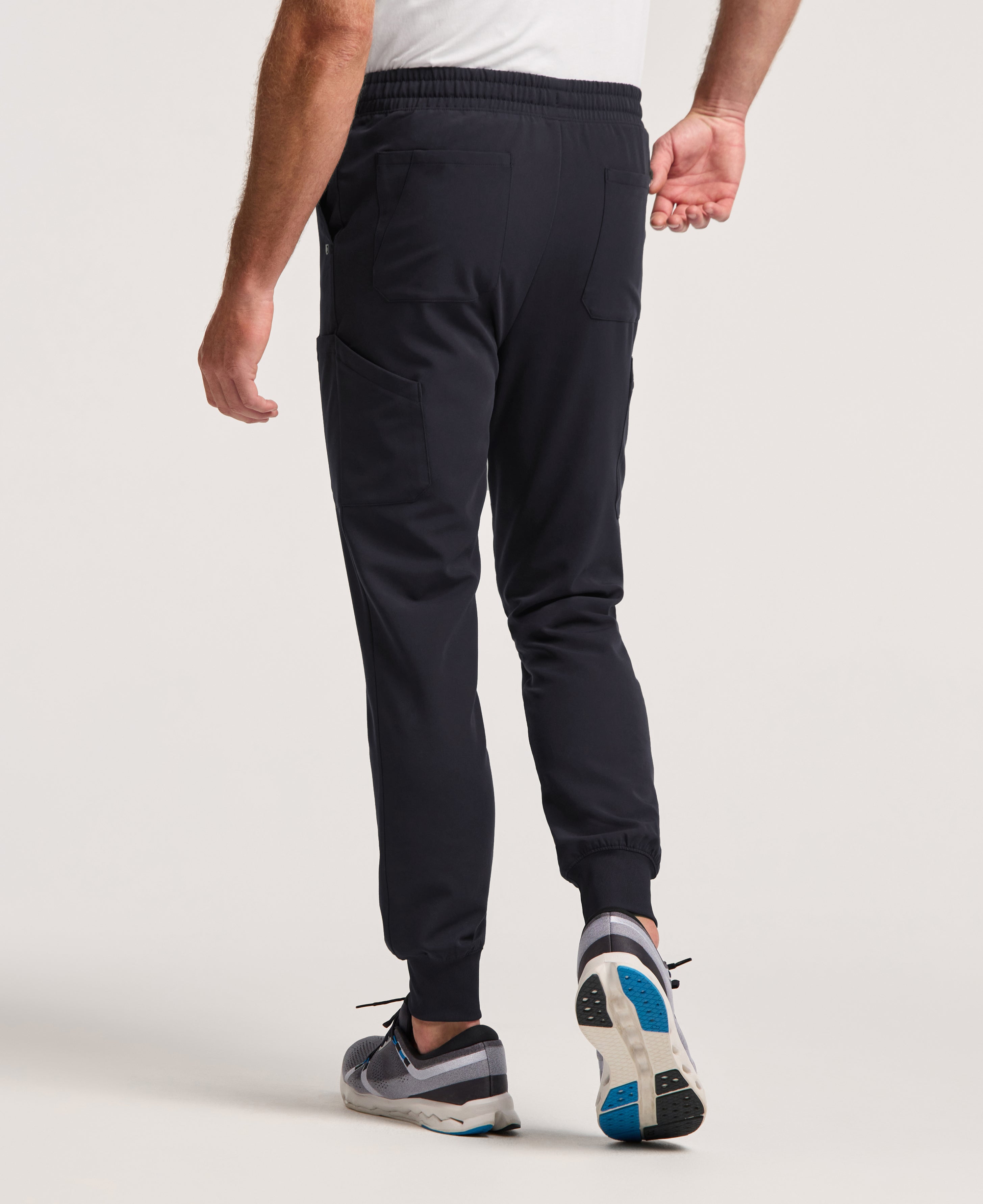 Jaanuu Osmo Slim 8-Pocket Scrub Jogger in Black, product photo 5 of 6