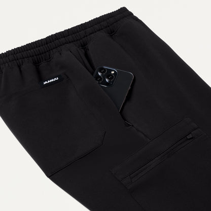 Osmo Slim 8-Pocket Scrub Jogger - Black