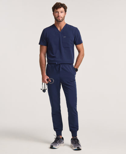 Jaanuu Osmo Slim 8-Pocket Scrub Jogger in Midnight Navy, product photo 4 of 6