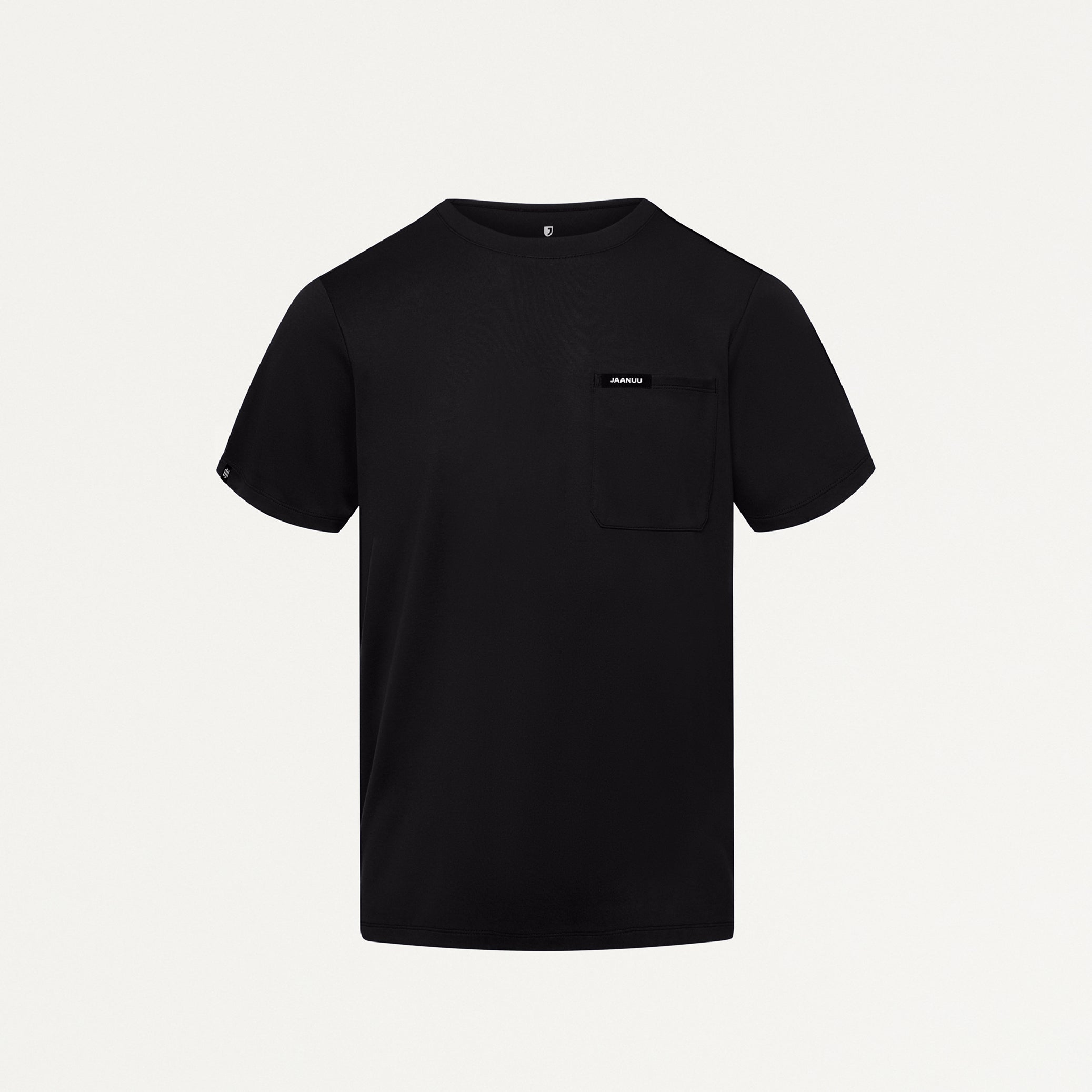 Finn Crewneck ULTRAsoft Scrub Top - Black