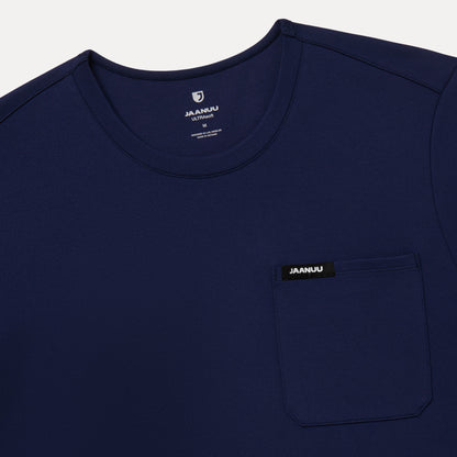 Finn Crewneck UltraSOFT Scrub Top - Midnight Navy