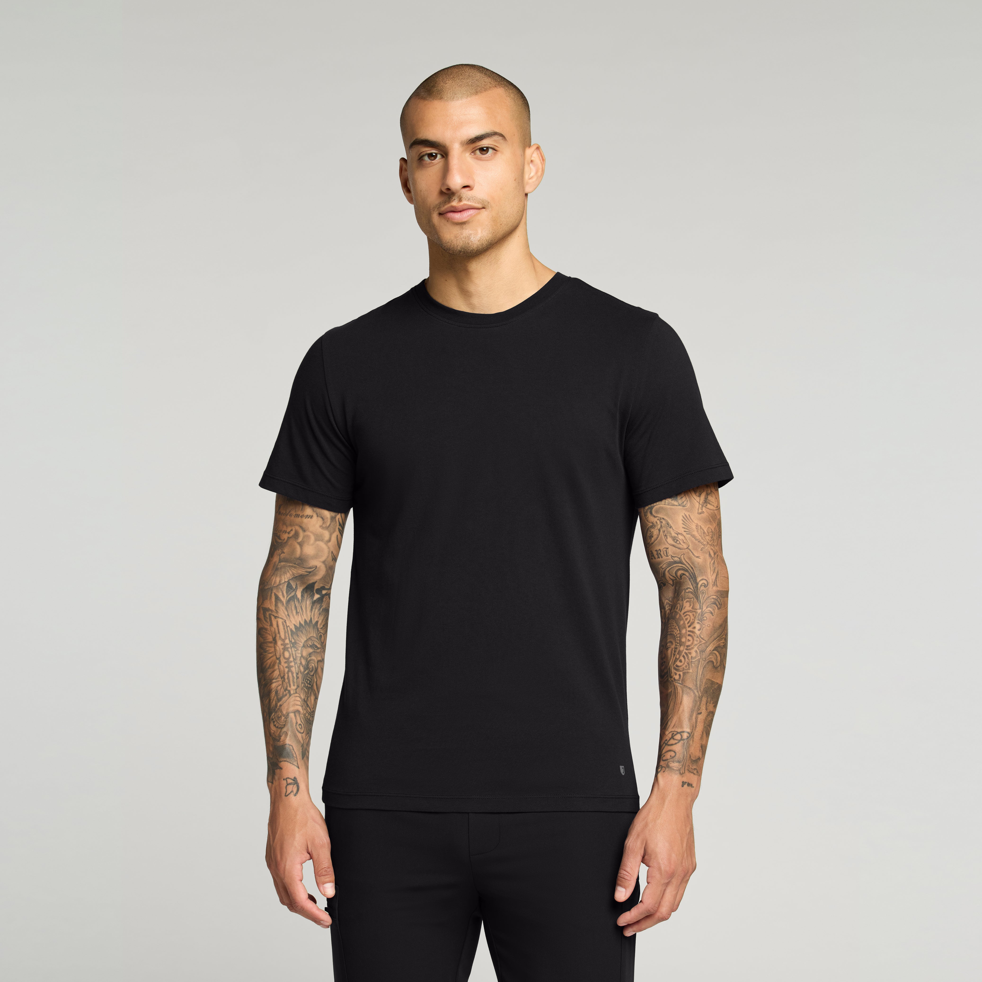 Regenˣ Short-Sleeve Cotton Underscrub - Black