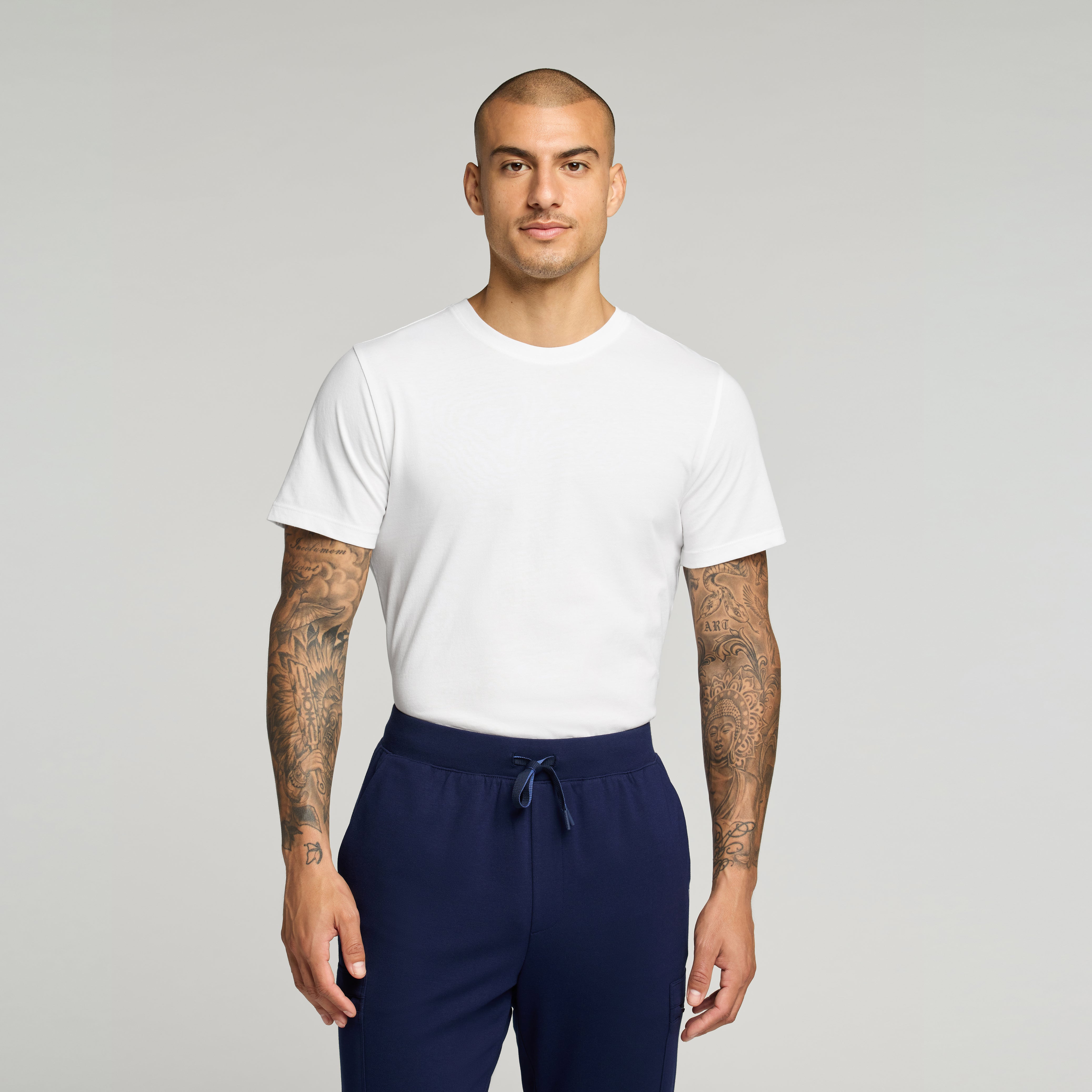 Regenˣ Short-Sleeve Cotton Underscrub - White