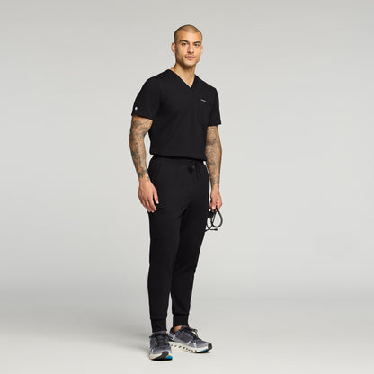 Asher Slim UltraSOFT™ Scrub Top - Black