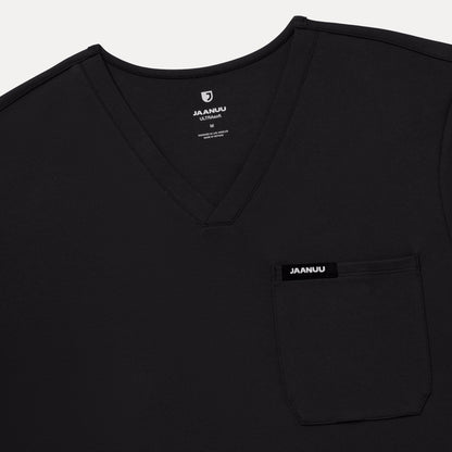 Asher Slim UltraSOFT Scrub Top - Black